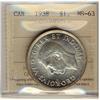 Image 1 : 1938 $1 ICCS MS63,