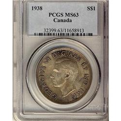 1938 $1 PCGS MS-63, nicely toned.