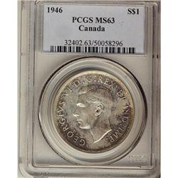 1946 $1 PCGS MS-63, nicely toned.