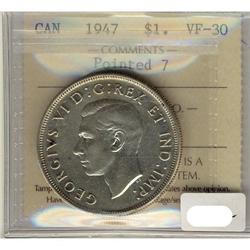 1947 $1 Ptd 7 ICCS VF30.