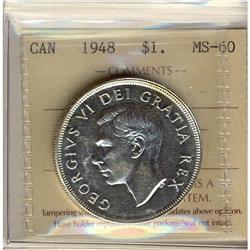 1948 $1 ICCS MS60,