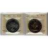 Image 1 : 1959 & 1961 $1 ICCS PL65.  Lot of three coins, all  bot