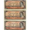 Image 1 : BC-30b 1954 $2 DF. Lot of 3 notes VF to VF+.