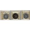 Image 1 : Lot of 3 ICCS PL65 Silver Dollars, includes, 1957