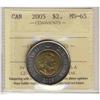Image 1 : 2005 $2 ICCS MS65.