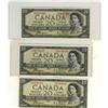 Image 1 : BC-33a 1954 $20 DF.  Lot of 3 notes VF to EF.