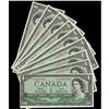Image 1 : Consecutive run of 9 BC-37aA 1954 $1 Beattie-Coyn