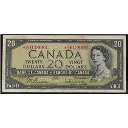 BC-41bA  1954 $20 Beattie-Rasminski *A/E0138683  