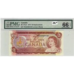 BC-47aA 1974 $2 PMG GEM UNC66 EPQ. #*BA0404132.