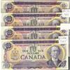 Image 1 : BC-49 1971 $10.  Lot of four notes including one