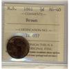 Image 1 : 1861 N.S. ½¢ ICCS MS60.  Brown in colour.