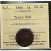 Image 1 : N.S. 1864 ½¢ Trace Red ICCS MS62.