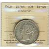 Image 1 : Nfld 1876H 50¢ ICCS EF40.
