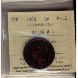 1859  DP N9 1¢ ICCS F-12