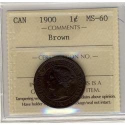 1900 1¢ ICCS MS60Bn. A nice key date example.