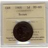 Image 1 : 1900 1¢ ICCS MS60Bn. A nice key date example.