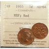 Image 1 : 1955 NSF 1¢ ICCS MS64 Red, tied for finest graded