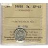 Image 1 : 1881H 5¢ ICCS EF40.