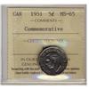 Image 1 : 1951 5¢ Commem ICCS MS65.  A superb example.