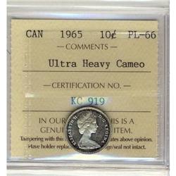 1965 10c Ultra Heavy Cameo ICCS PL-66