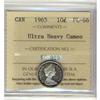 Image 1 : 1965 10c Ultra Heavy Cameo ICCS PL-66