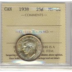 1938 25 ¢  ICCS MS-64