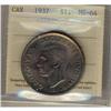 Image 1 : 1937 $1 ICCS MS64.  A superb piece with bluish pu