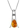 Genuine 1.50 ctw Citrine Necklace 14KT White Gold - REF-35X4M