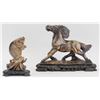 Image 2 : Lot of Two Chinese Horse and Fish Statues