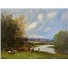 Image 2 : American Oil on Canvas Landscape Signed BERGA