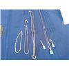 Image 1 : 10K JEWELRY, ASSORTED GOLD CHAINS, BLUE TOPAZ STONES