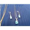 Image 2 : 10K JEWELRY, ASSORTED GOLD CHAINS, BLUE TOPAZ STONES