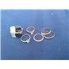 Image 1 : 6 ASSORTED RINGS, SOME WITH DIAMONDS AND STONES