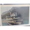 Image 1 : 30 X 21" FRAMED TUG BOAT ART