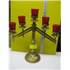 Image 1 : BRASS 5 CANDLE HOLDER