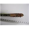 Image 2 : INLAID CANE WITH CARVED JADE FIGURINE TOP
