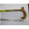 Image 2 : WOODEN CANE WITH SILVER RING & MOLDED HANDLE