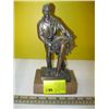 Image 1 : BRONZE FIGURINE OF THE SAILOR WITH SHIP'S WHEEL SIGNED BY F. ROBECTINI
