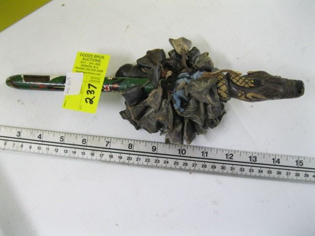 NATIVE SALISH FIRST NATIONS SNAKE RATTLE.