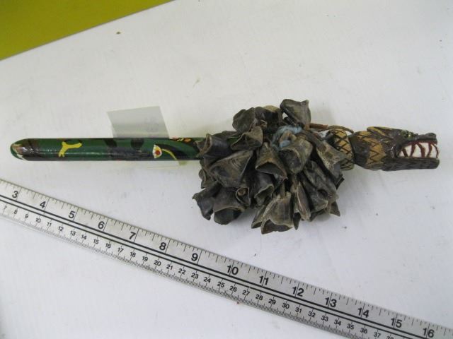 NATIVE SALISH FIRST NATIONS SNAKE RATTLE.