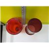 Image 2 : 2 RED GLASS COVERS