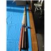 Image 3 : SLATE BALL & CLAW LEGGED POOL TABLE WITH ACCESS., BALLS, CUES, RACK, ETC.