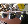 Image 1 : BLACK & CHROME 3 LIGHT POOL TABLE LIGHT