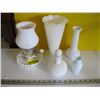 Image 1 : HOBNAIL LIGHT, VASES, ETC.