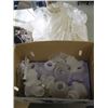 Image 1 : BOX WITH 2 LIGHT SHADES & ASST. GLASS LIGHT SHADES