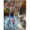 Image 2 : LG. BOX OF ASST. FIGURINES, CARS, BOBBLEHEADS, ETC.