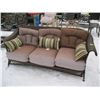 Image 1 : WICKER LOOK OUTSIDE PATIO SOFA WITH CUSHIONS