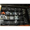 Image 2 : 4 SM. LIFT TOP DIVIDED METAL BOXES WITH CONTENTS