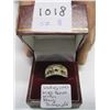 Image 2 : LADIES 10kt WIDE BAND RING WITH MANY DIAMONDS SIZE 8