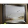 Image 2 : FRAMED SIGNED PICTURE OF THE DUCKS FLYING OVER LAKE